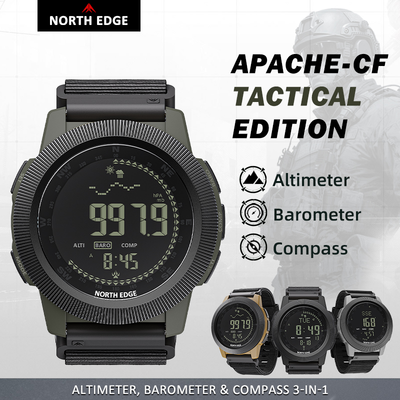 Altimeter Compass Watch - NORTH EDGE APACHE-CF Men Digital Watch