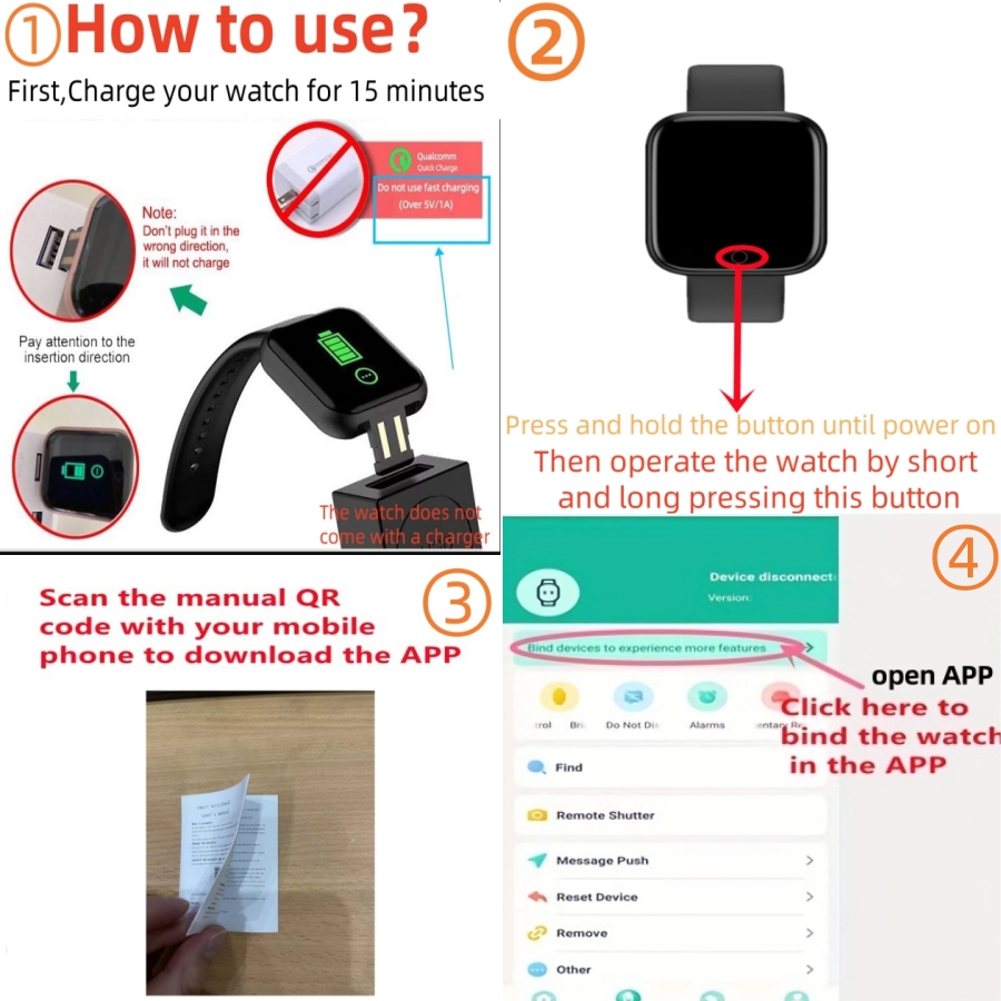 Smart Watch Message Remind Mus - Smartwatch Watches Price 评论和价格