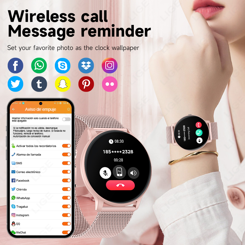 LIGE Waterproof Women Smart Wa - Watches Ladies Smartwatch 评论和价格