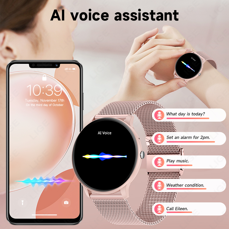 LIGE Waterproof Women Smart Wa - Watches Ladies Smartwatch 评论和价格